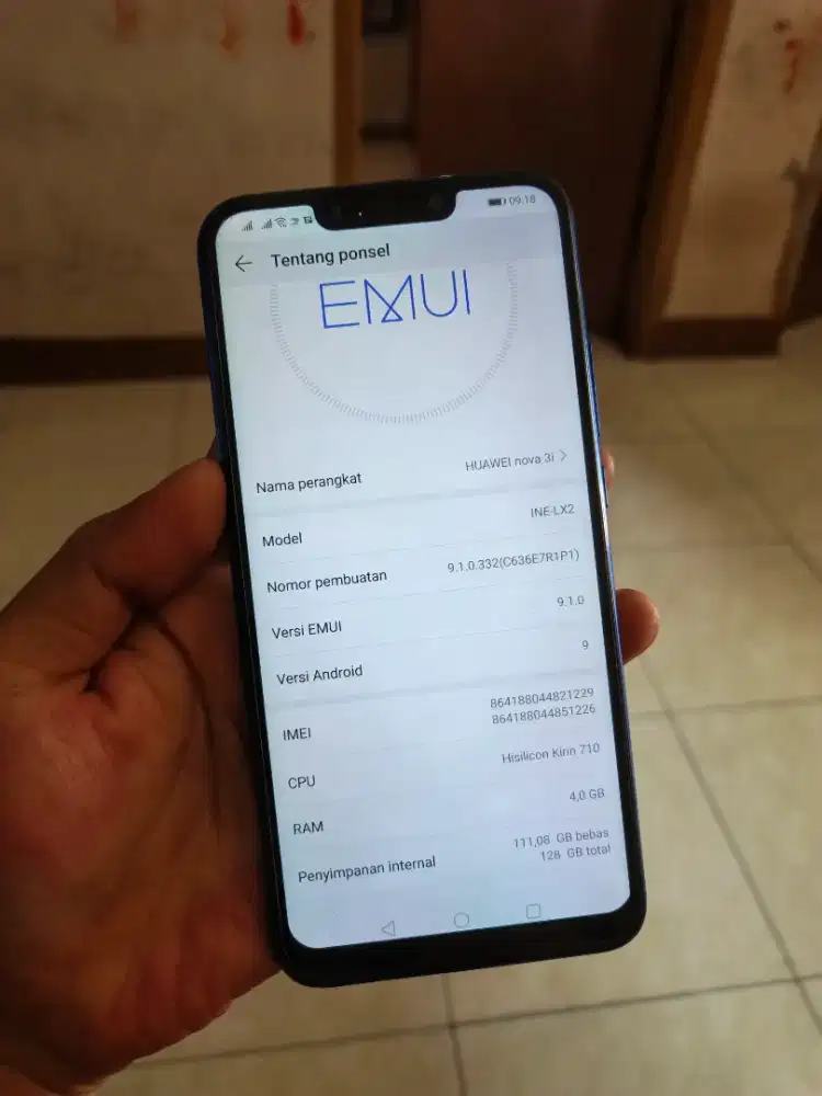 Huawei Nova 3i Ram 4/128GB Normal Siap pake