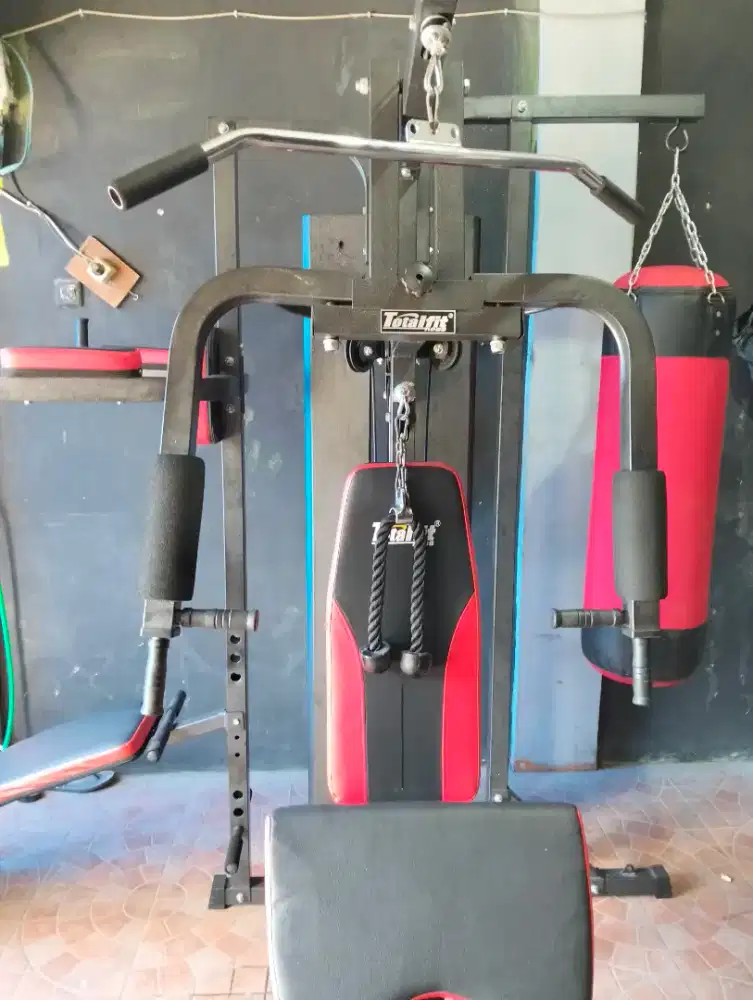 Home gym 3 sisi + samsak. Alat fitness gym  olahraga