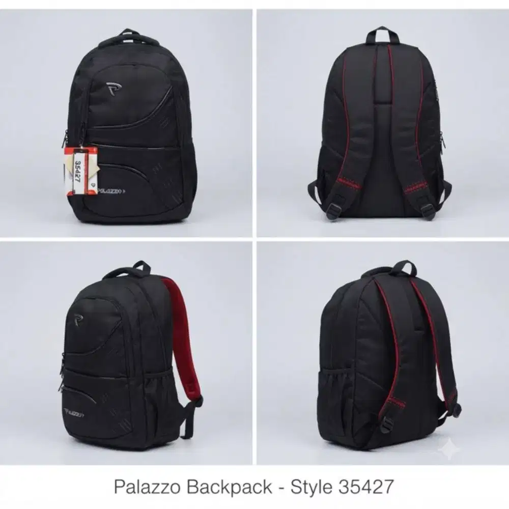 NEW- Tas Laptop-Tas Pria- Backpack- Tas Palazzo 35427-Tas Ransel Sekol