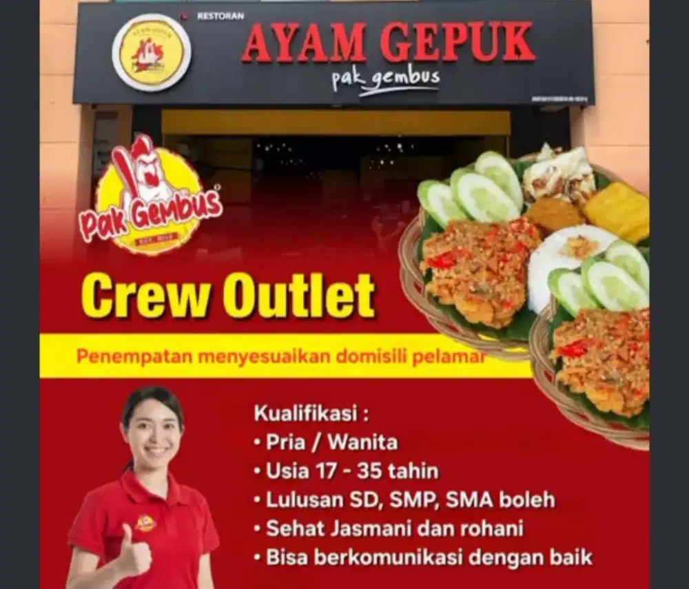 Dibutuhkan tenaga kerja hanya untuk pria
