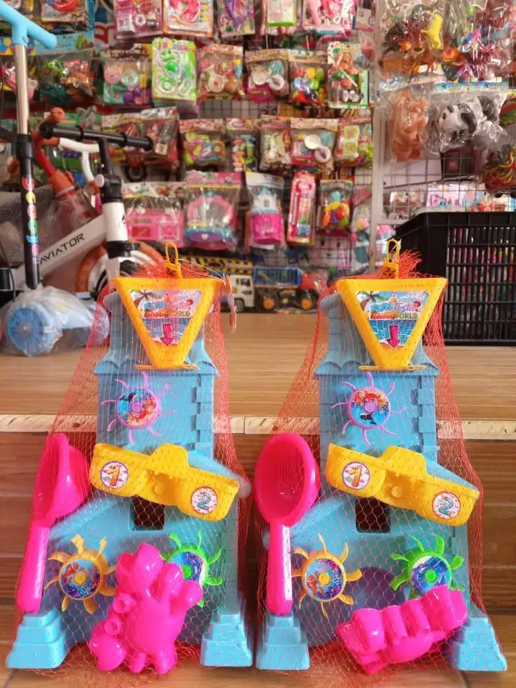 mainan anak cetakan pasir tower