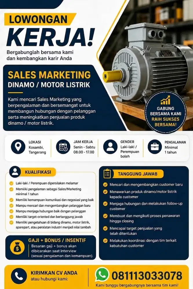 DIBUTUHKAN SALES MARKETING