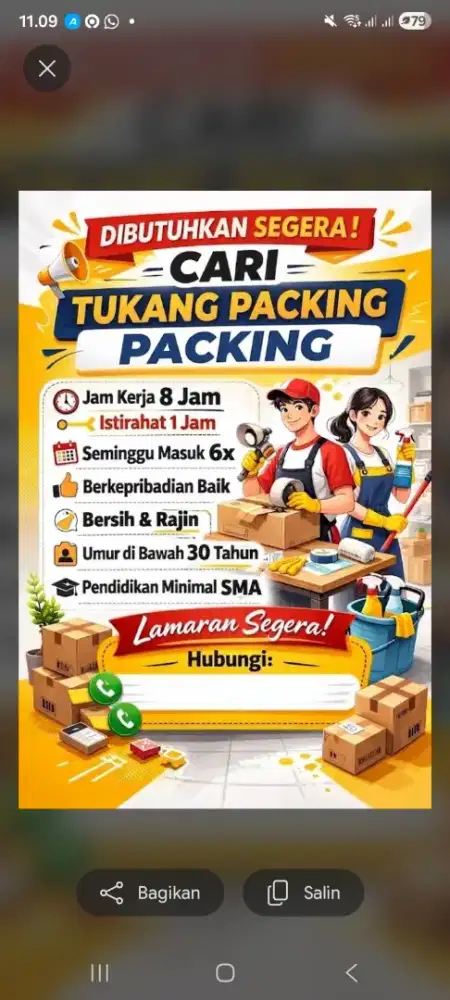 LOWONGAN PEKERJAAN PACKING