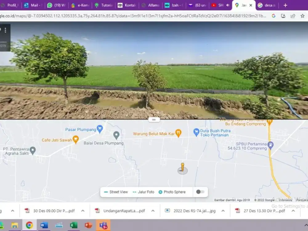 3. Turun Harga!!! Dijual lahan sawah komersial di Magersari Plumpang Tuban-Jatim