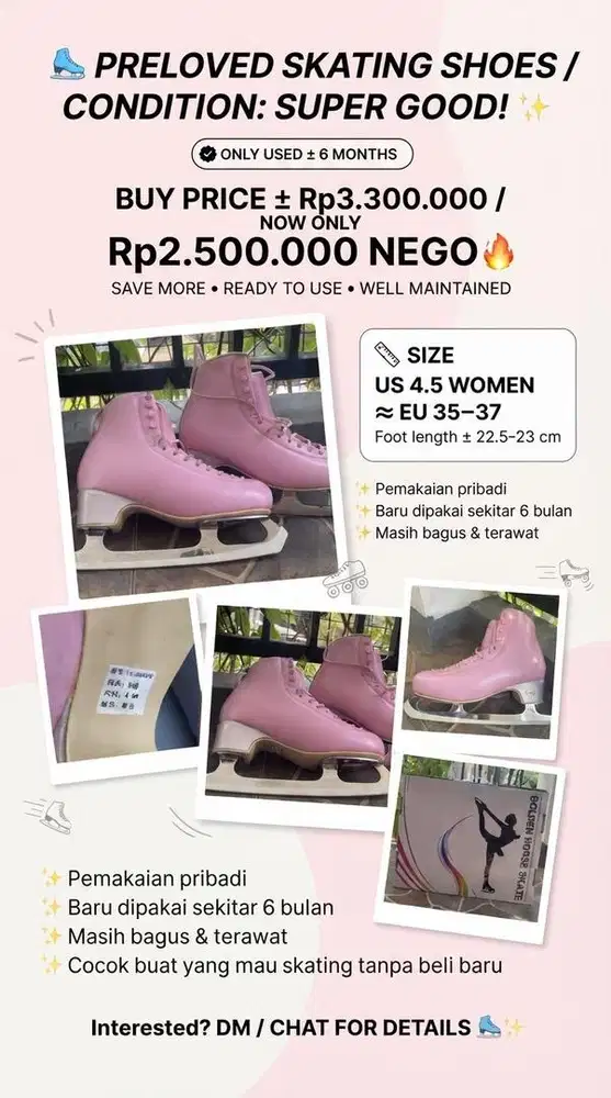 Dijual Sepatu Skating Kualitas baik Second