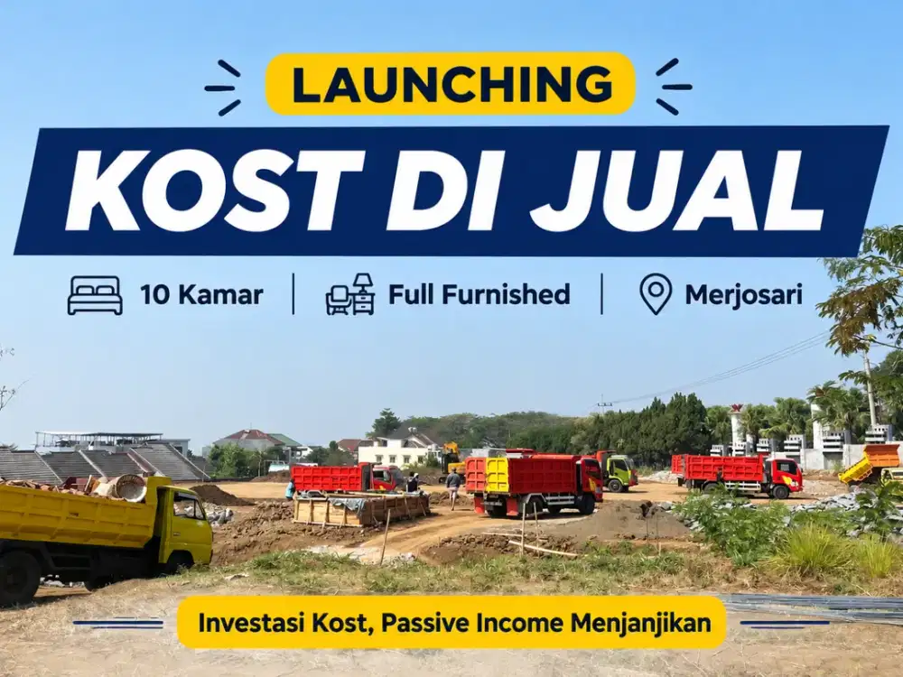 KOST CLUSTER EXCLUSIVE MERJOSARI  10 KAMAR, SIAP JADI MESIN CUAN