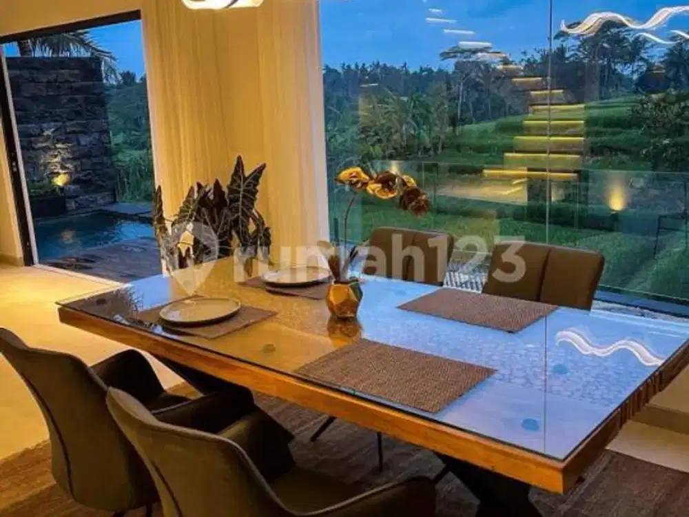 Brand New 3-Bedroom Rice Field View Villa Near Ubud