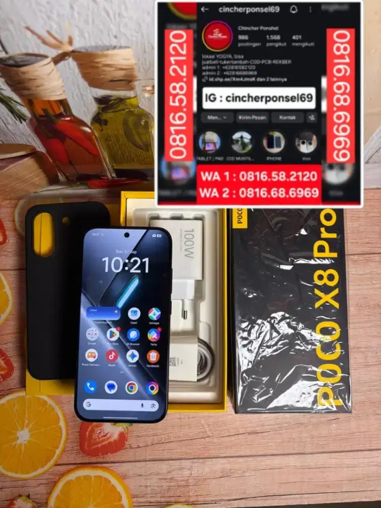 HP likenew poco X8 pro 5g open dus buat review BH 100% aktif Agst 2026