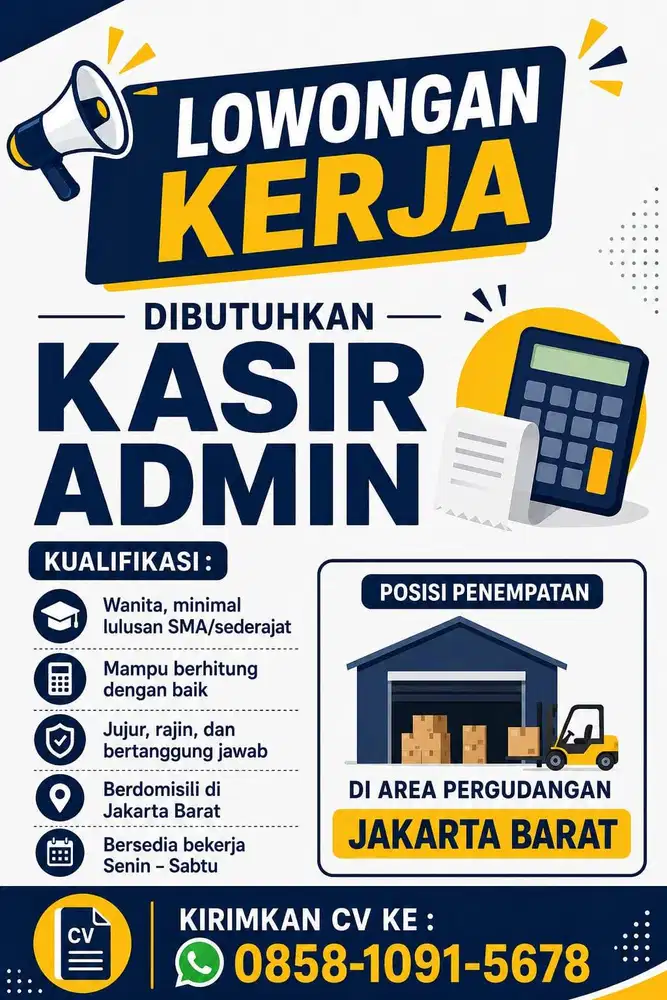 Loker Kasir Admin Pengalaman