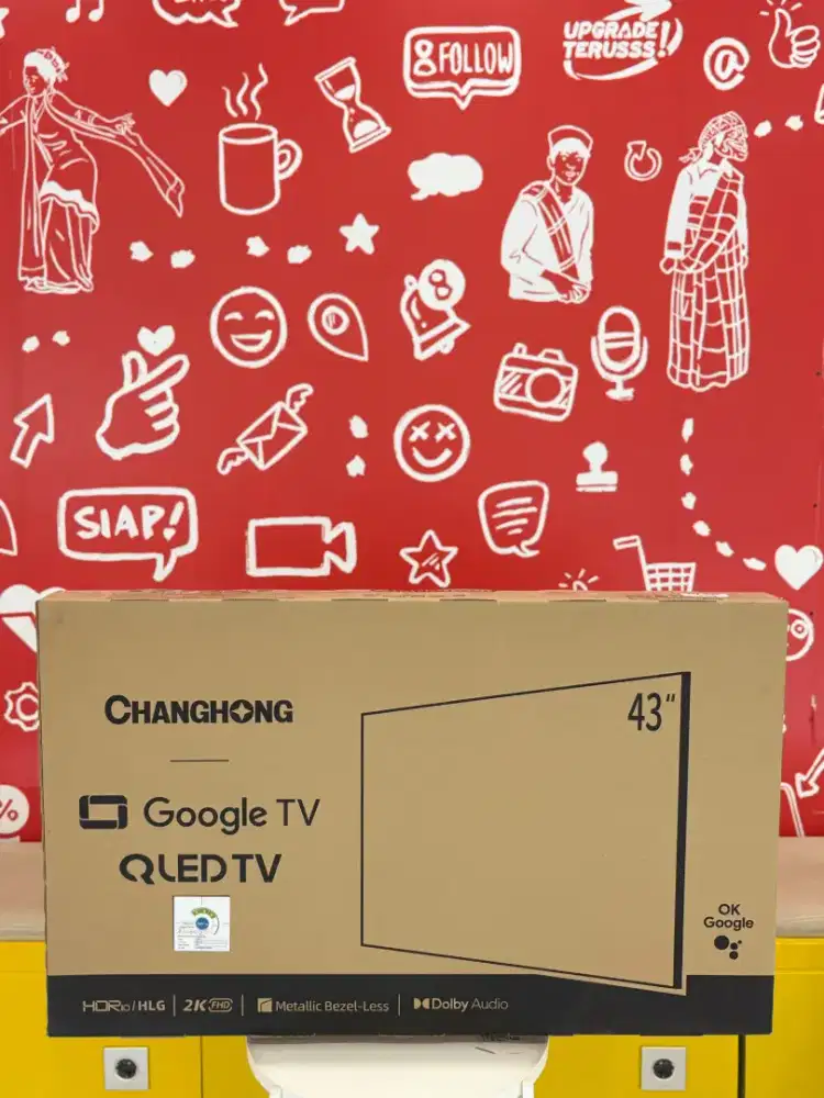 CHANGHONG | Google TV 43 inch QLED TV ( GARANSI 1 TAHUN ) NEW.