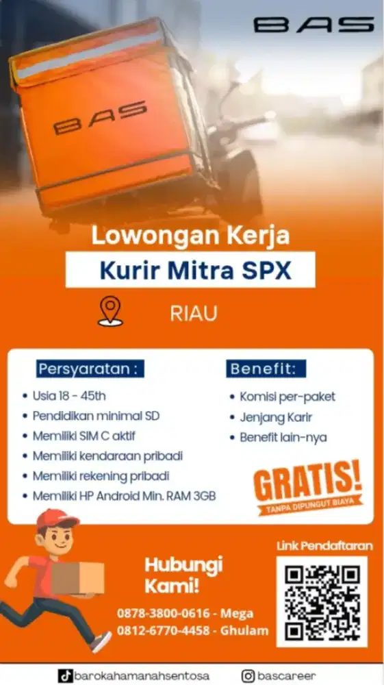 Dibutuhkan Rider& Driver Mitra
