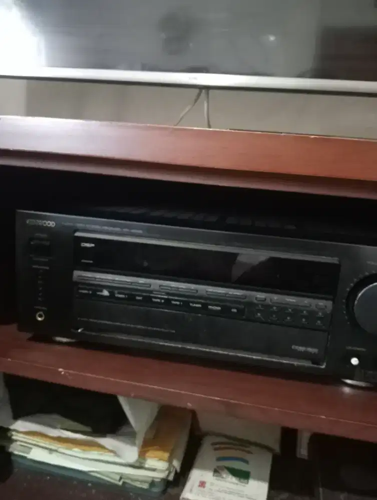 Tv Samsung 55in cuerve, ampli Kenwood dan speaker kondisi normal.