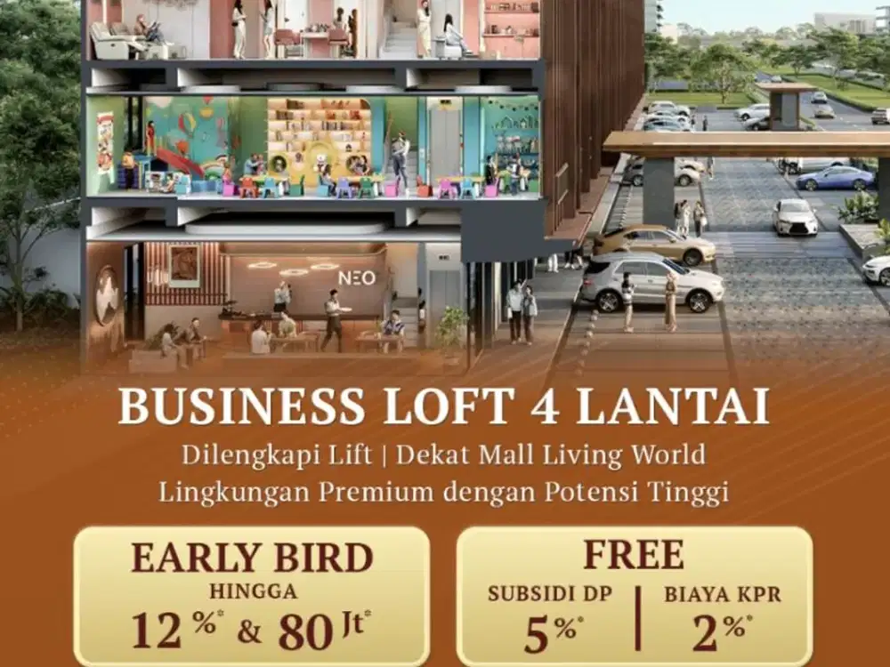 RUKO PREMIUM GRAND WISATA | 4 LANTAI + LIFT | MULAI 4,8 M-an