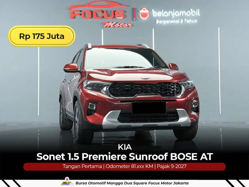 [ GARANSI 5TH ] KIA Sonet 1.5 Premiere Sunroof BOSE AT 2021/2022/2023