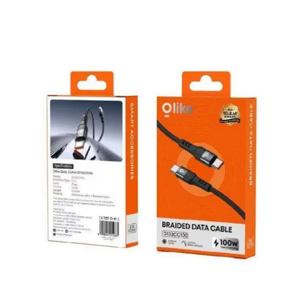 Olike D102CC100 Kabel Data Charger USB TYPE C To C 100W