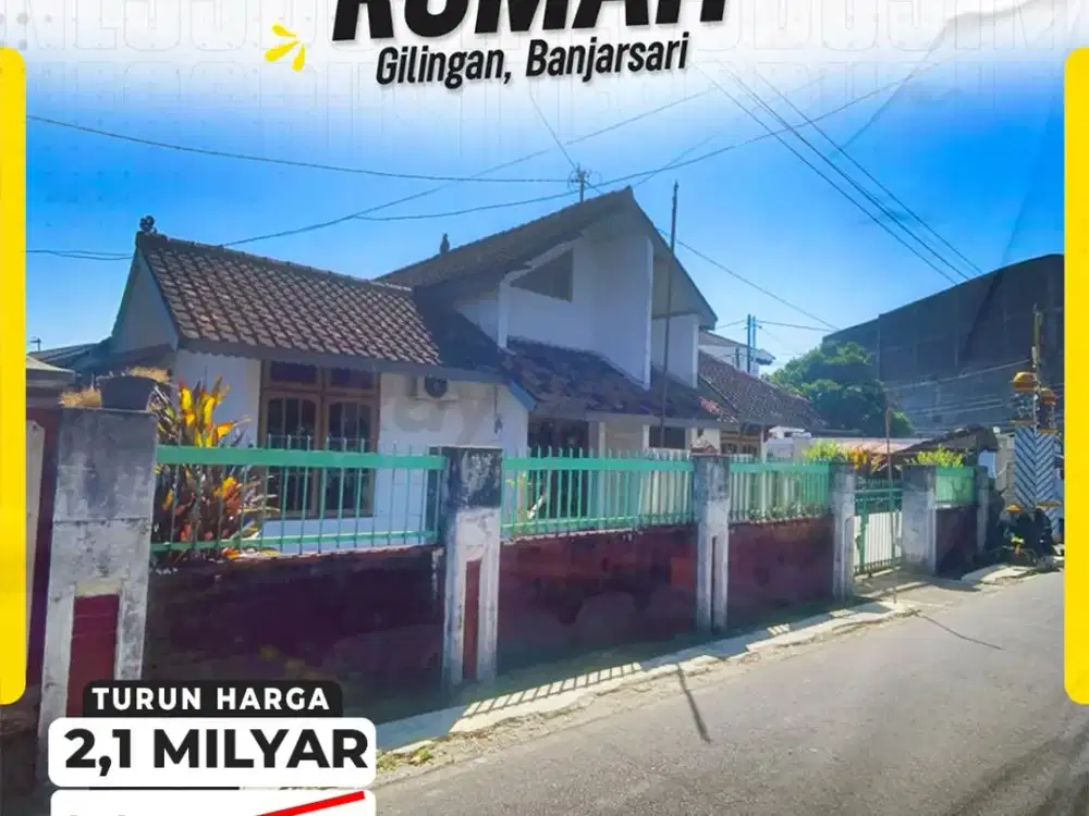 Rumah 322meter Strategis dekat Stasiun Jebres, Gilingan Banjarsari Solo