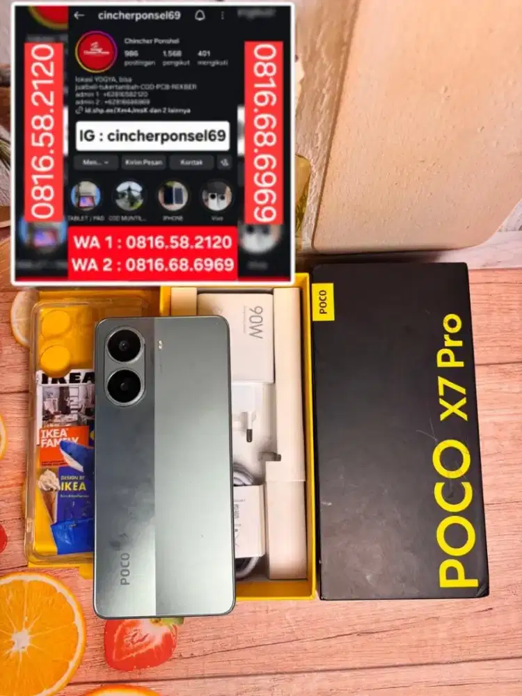 Jual hp istimewa POCO X7 PRO 5g 12/512 likenew siap pakai