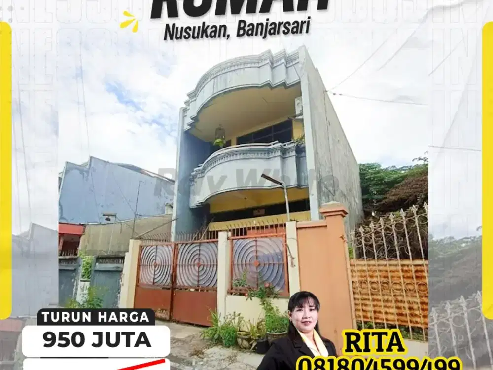 Dijual Butuh Uang Rumah Nusukan 3 lantai harga nego
