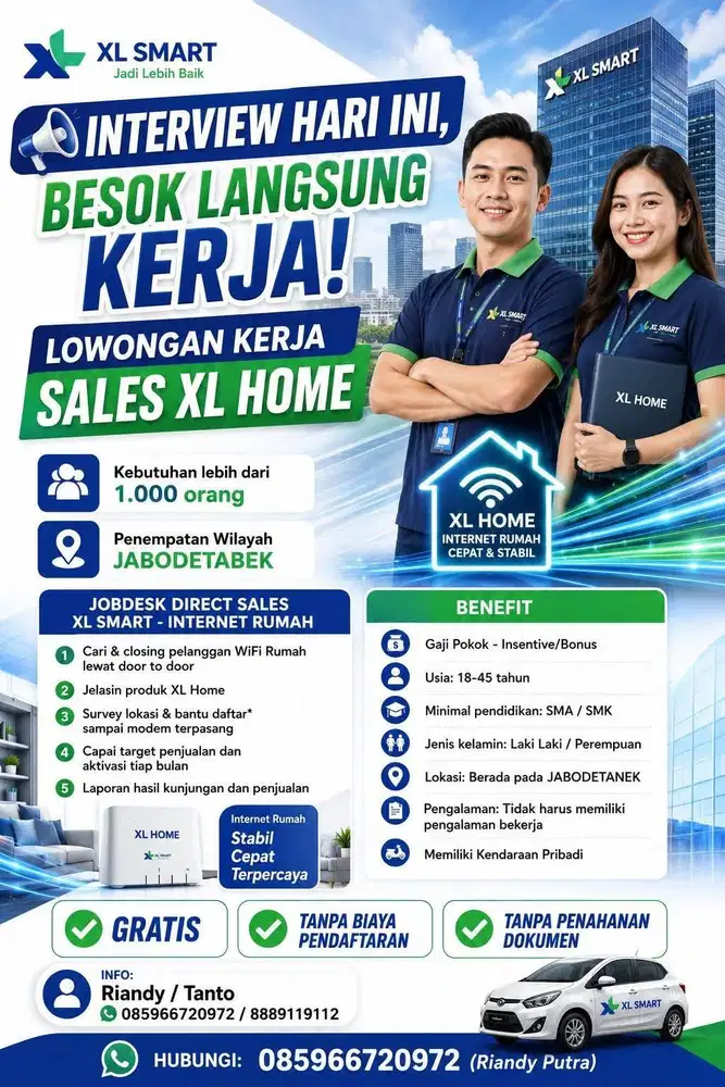 Lowongan Kerja Direct Sales Wifi