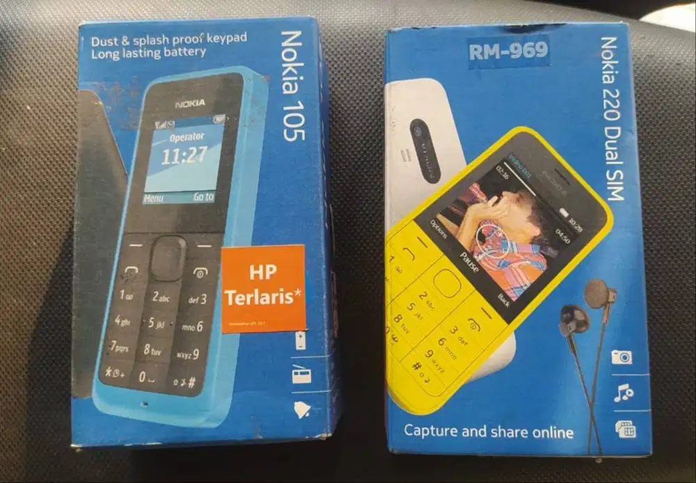 [BEKAS] BOX KOTAK HP NOKIA 105 + NOKIA 220