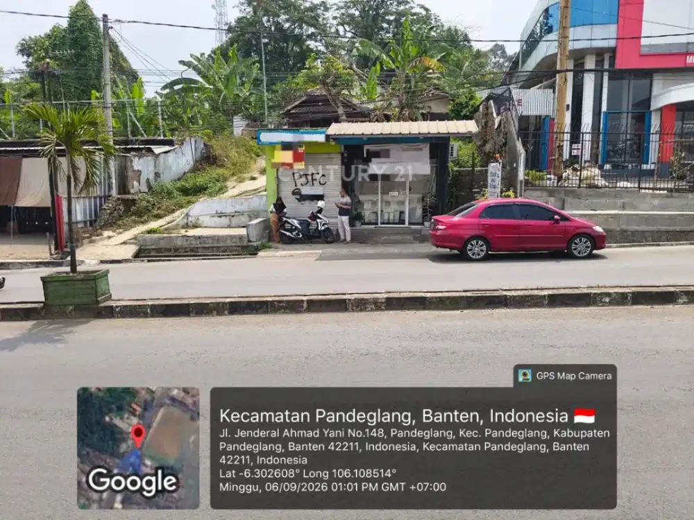 Tanah Jalan Raya Pandeglang Dekat Pasar Cibadak