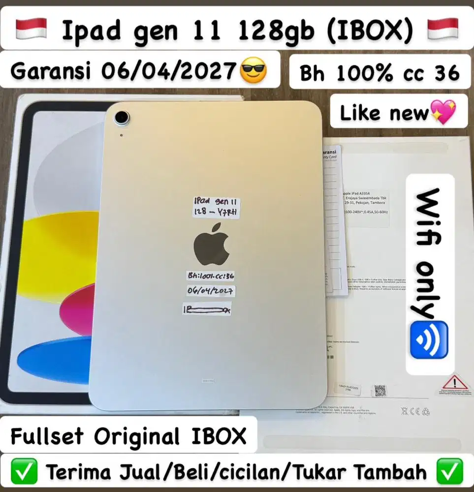 IPAD GEN 11 128gb WIFI ONLY IBOX