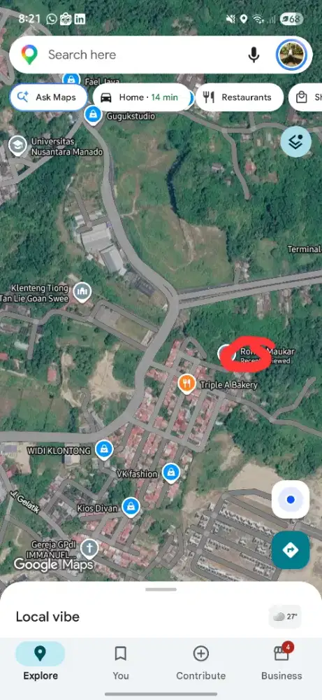JUAL TANAH LIWAS PAAL DUA MANADO 11RB METER