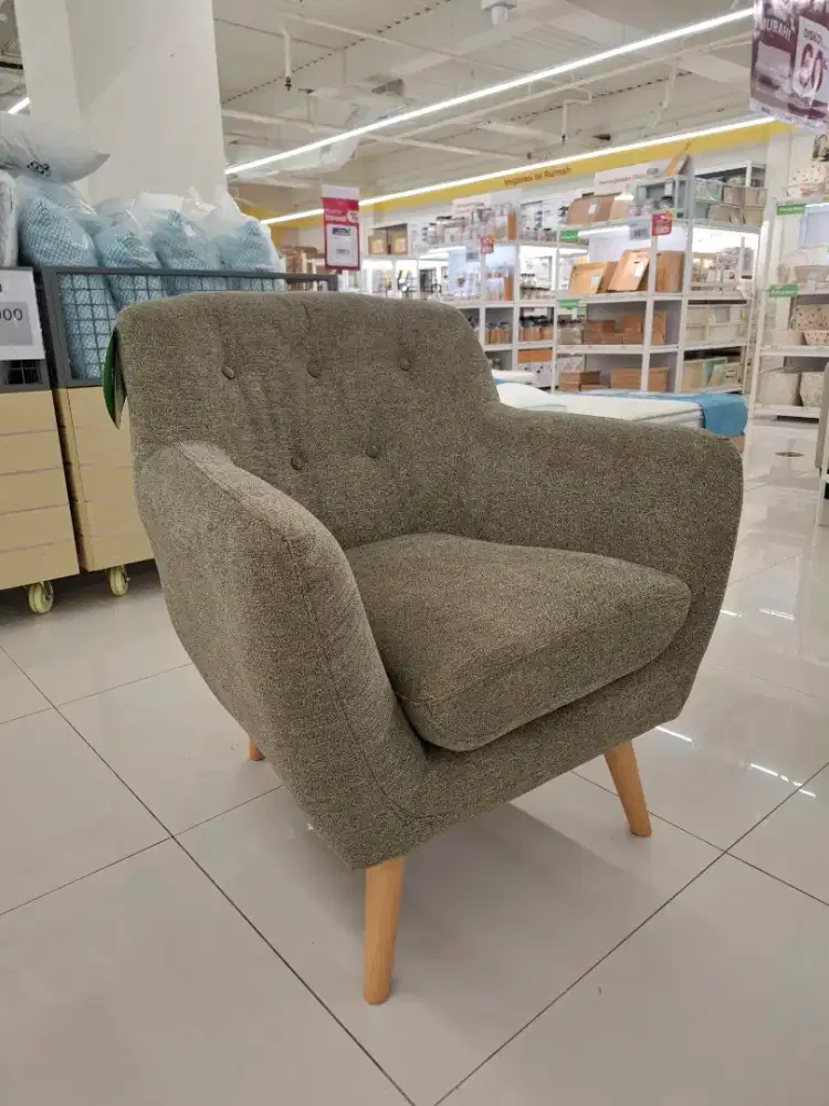 Sofa Minimalis 1 Seater Abu abu