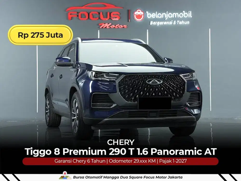 [GARANSI 5TH] Chery Tiggo 8 Premium 290 T 1.6 Panoramic 2024/2025/2026