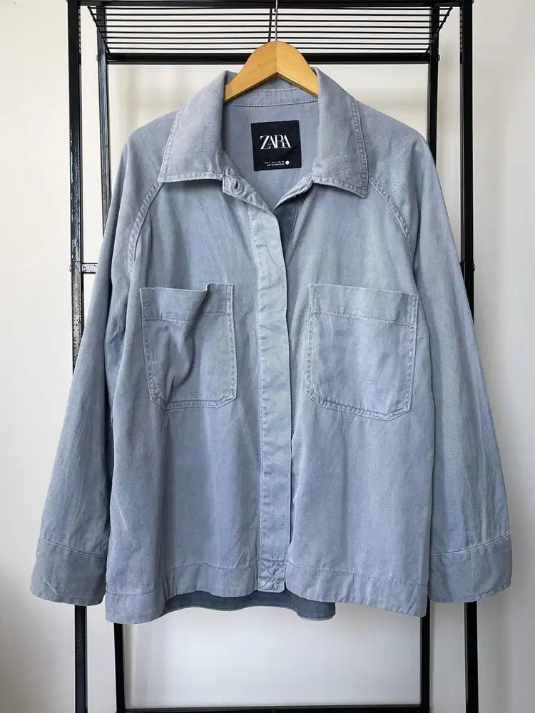 ZARA MAN BUTTON DOWN OVER SHIRT JACKET (XL)