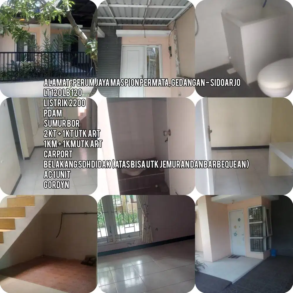 Dijual cepat rumah ukuran 110/120