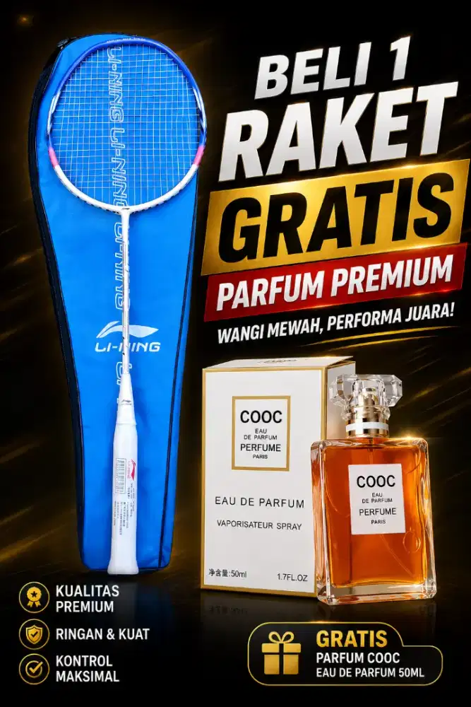 Jual Promo Raket Badminton Lining Bonus Parfum