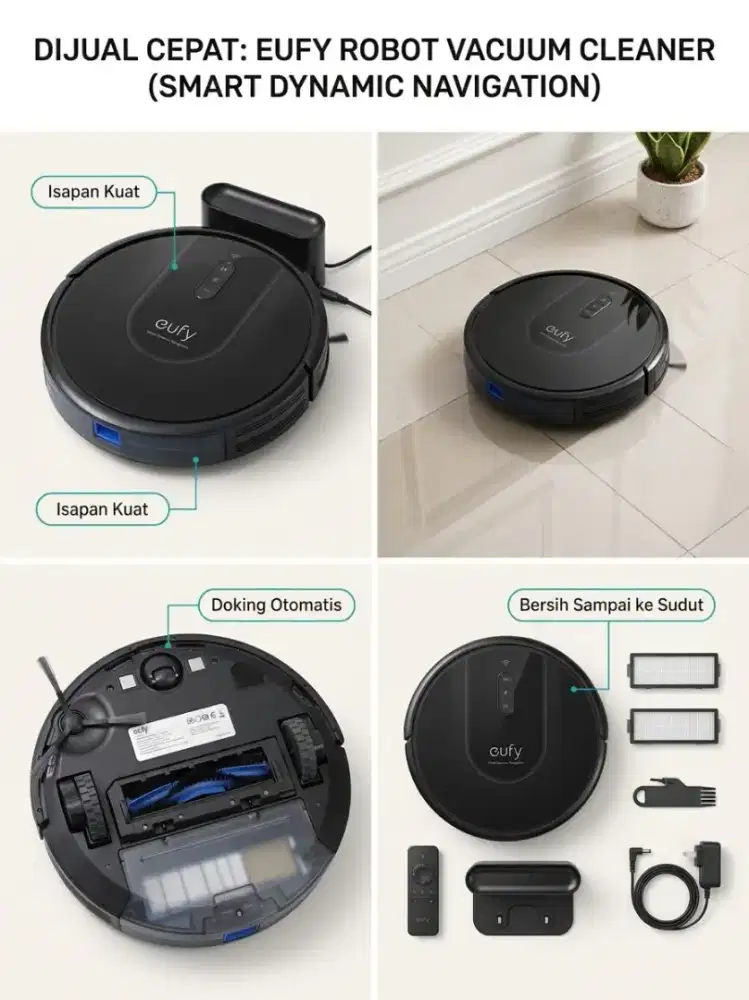 Robot Vacuum Cleaner Otomatis Second Mulus Normal Siap Pakai