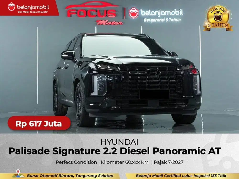 [ GARANSI 5TH ] Hyundai Palisade Signature 2.2 Panoramic AT 2023/2024