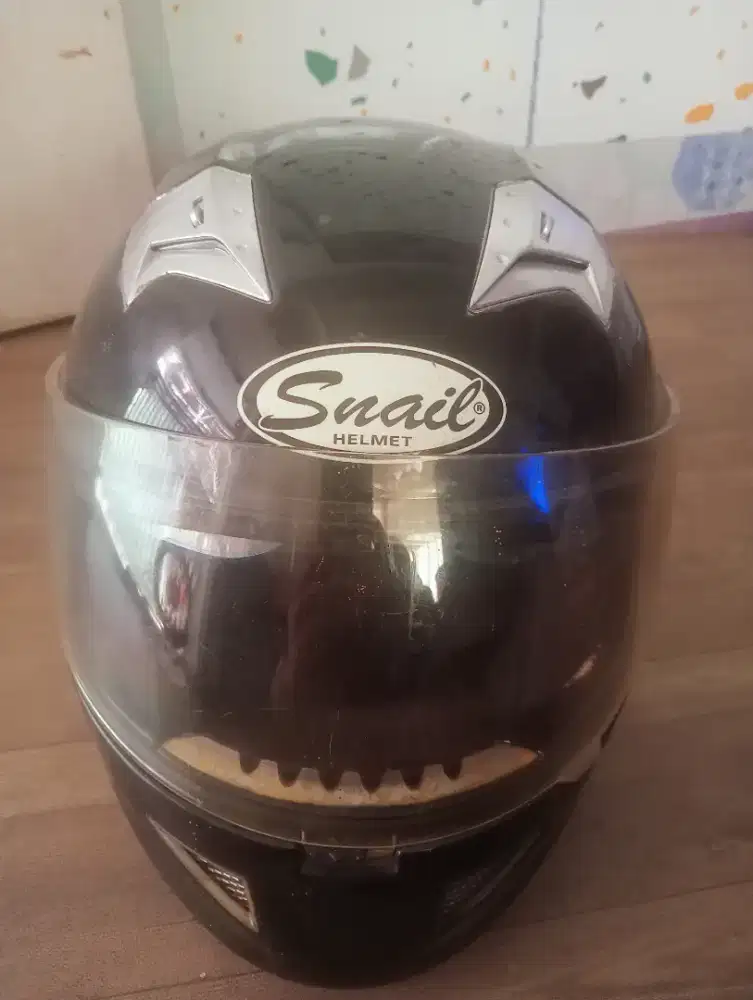Helm merk snail fullface bisa halpface UK XL