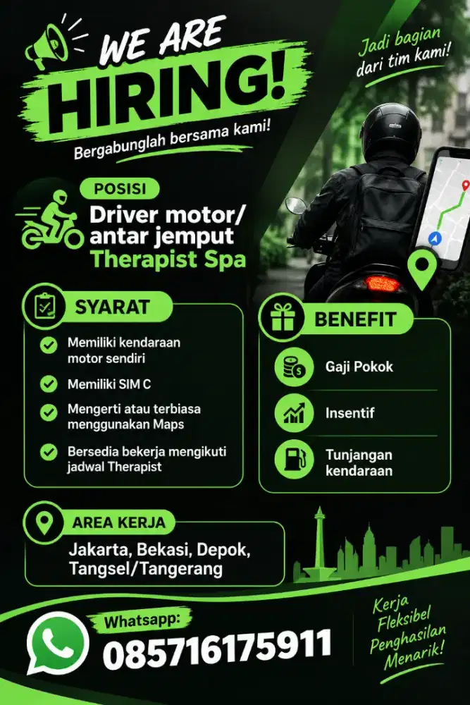 Lowongan kerja Driver Motoris