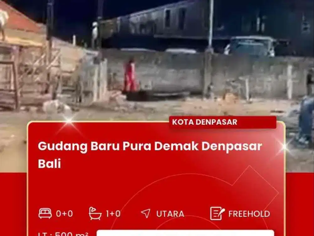 DISEWAKAN GUDANG BARU STRATEGIS PURA DEMAK DENPASAR BALI
