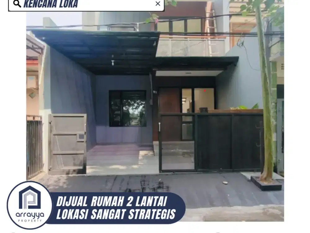 DIJUAL RUMAH MODERN 2 LANTAI CANTIK LOKASI STRATEGIS DI KENCANA LOKA BSD (HRB194)