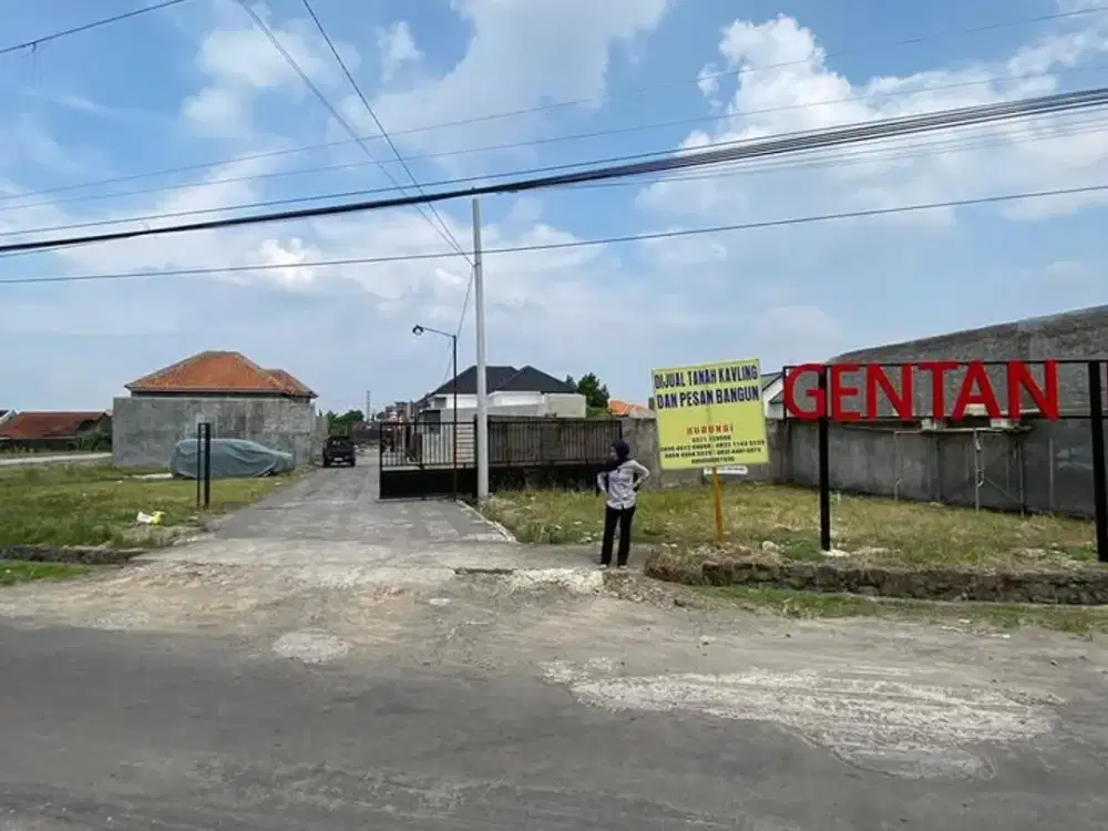 tanah kavling siap bangun luas 90m2 sertifikat ready posisi hadap barat & timur bebas pilih,lokasi di gentan belakang luwes gentan sukoharjo