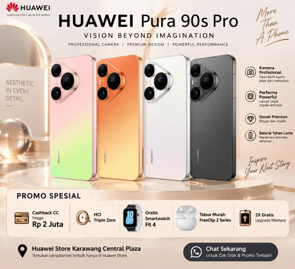 Huawei Pura 90s Pro| Flagship Premium, Promo Gila