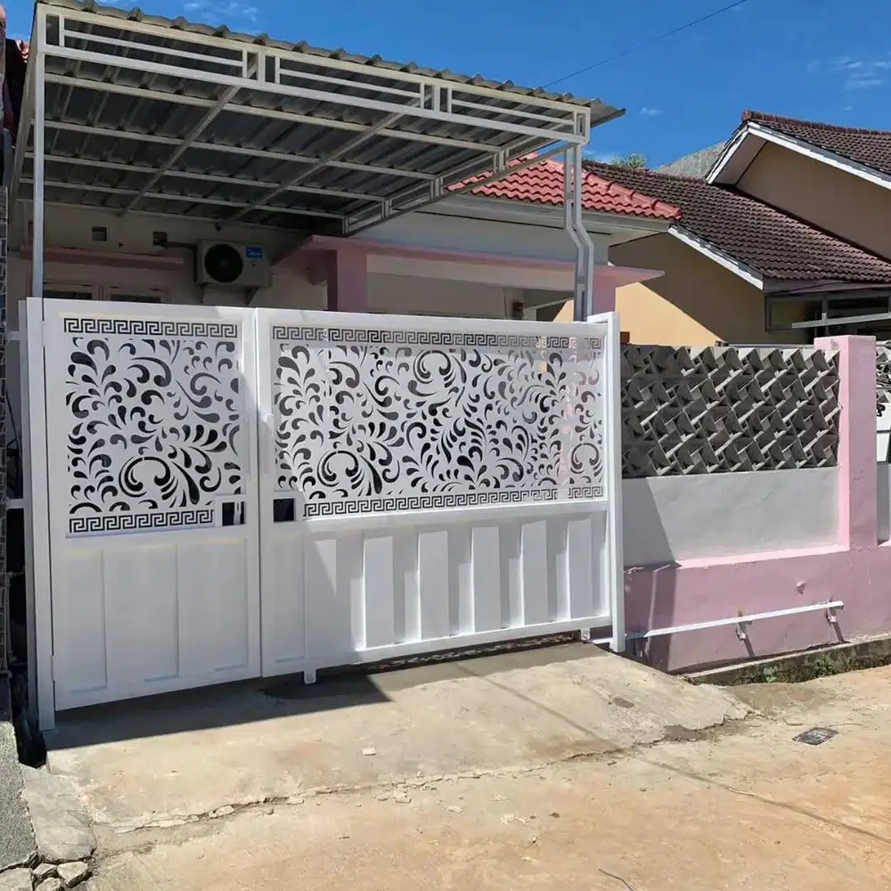Pintu pagar dorong laser cutting