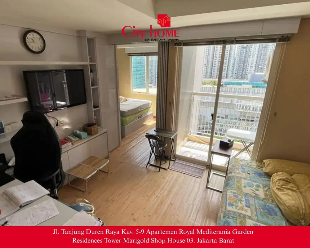 Jual Apartemen 1 BR Furnished Royal Mediterania Garden Residences