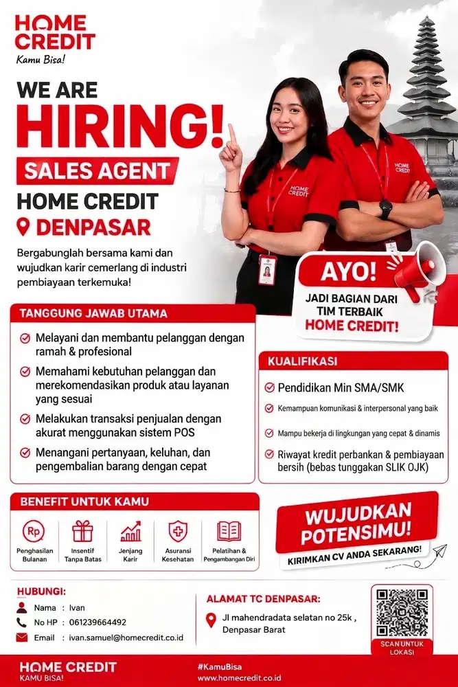 SALES ASSOCIATE HOME CREDIT DENPASAR