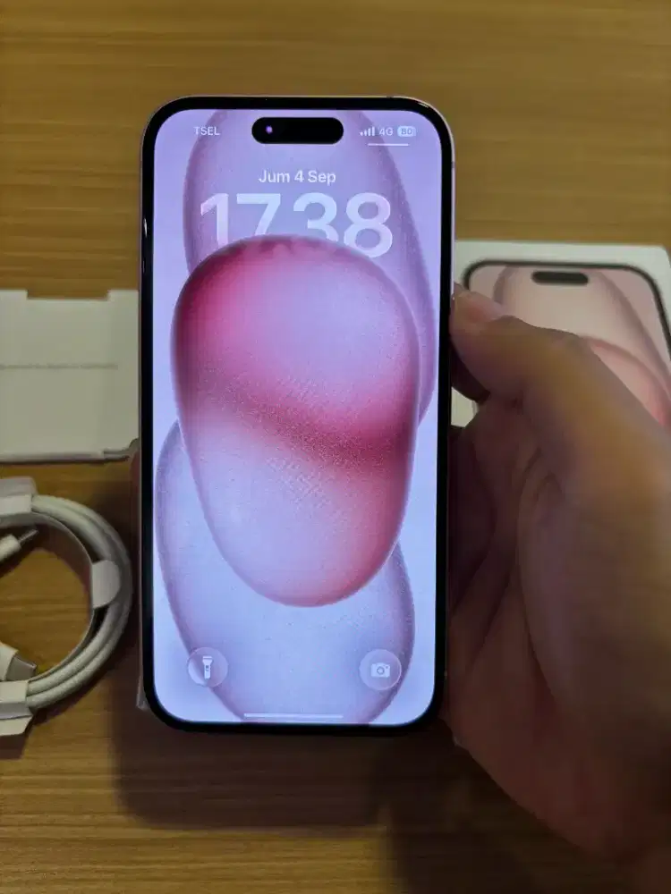 iPhone 15 128Gb Pink Like New All Operator, Fullset Mulus Nominus