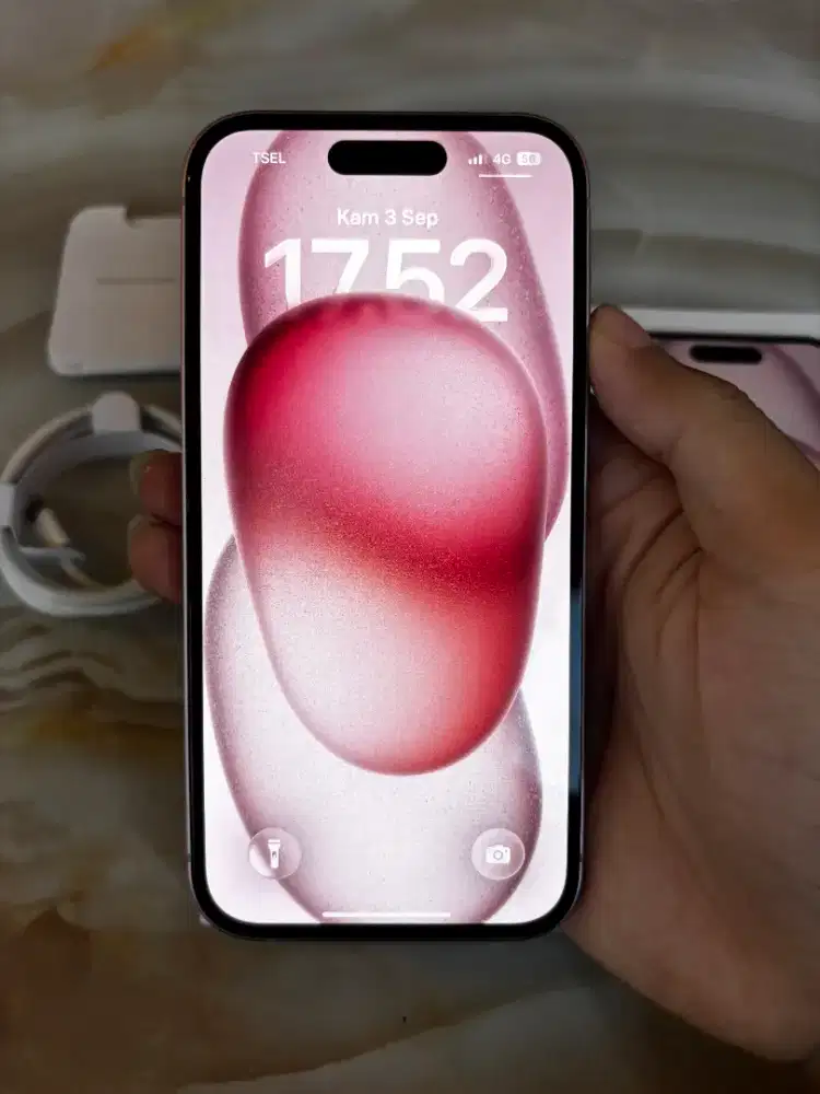 iPhone 15 128Gb Pink Like New All Operator, Fullset Mulus Nominus