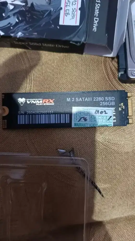 SSD m2 venom rx 256 new baru buka dus