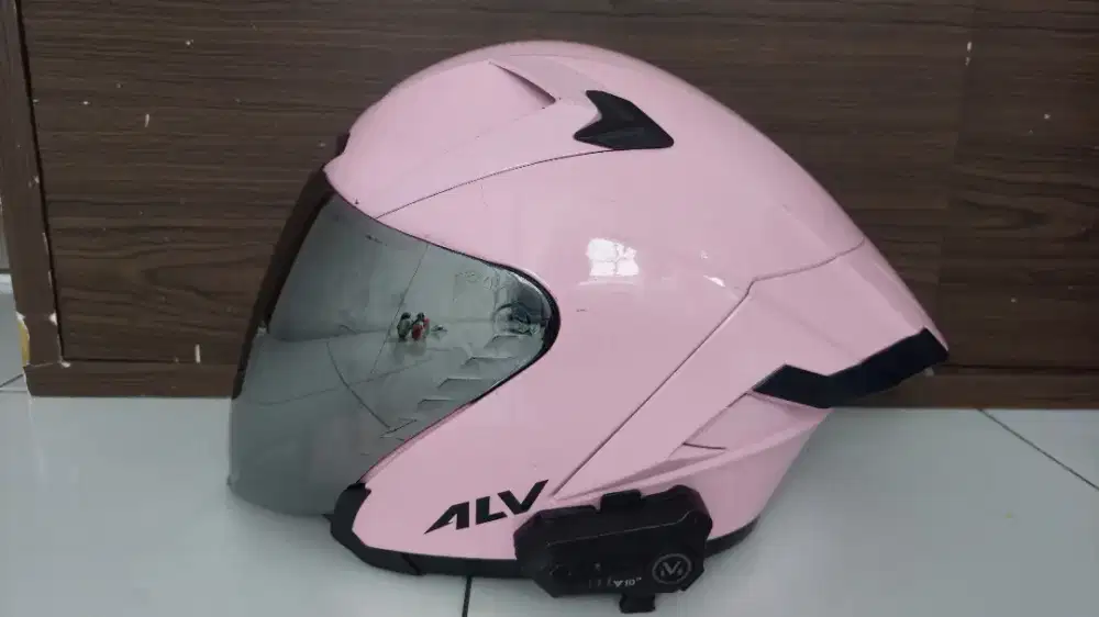 DIJUAL HELM ALV ULTRON PRO + INTERCOM Y10 HEADSET BLUETOOTH