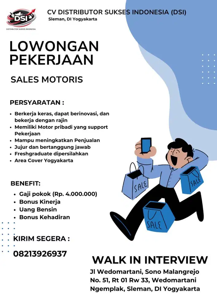 LOWONGAN KERJA SALES MOTORIS CHIKI