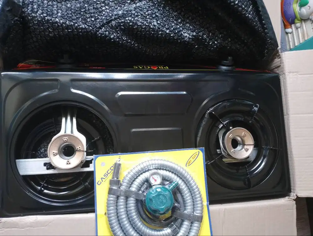 Dijual kompor progas 2 tungku selang regulator