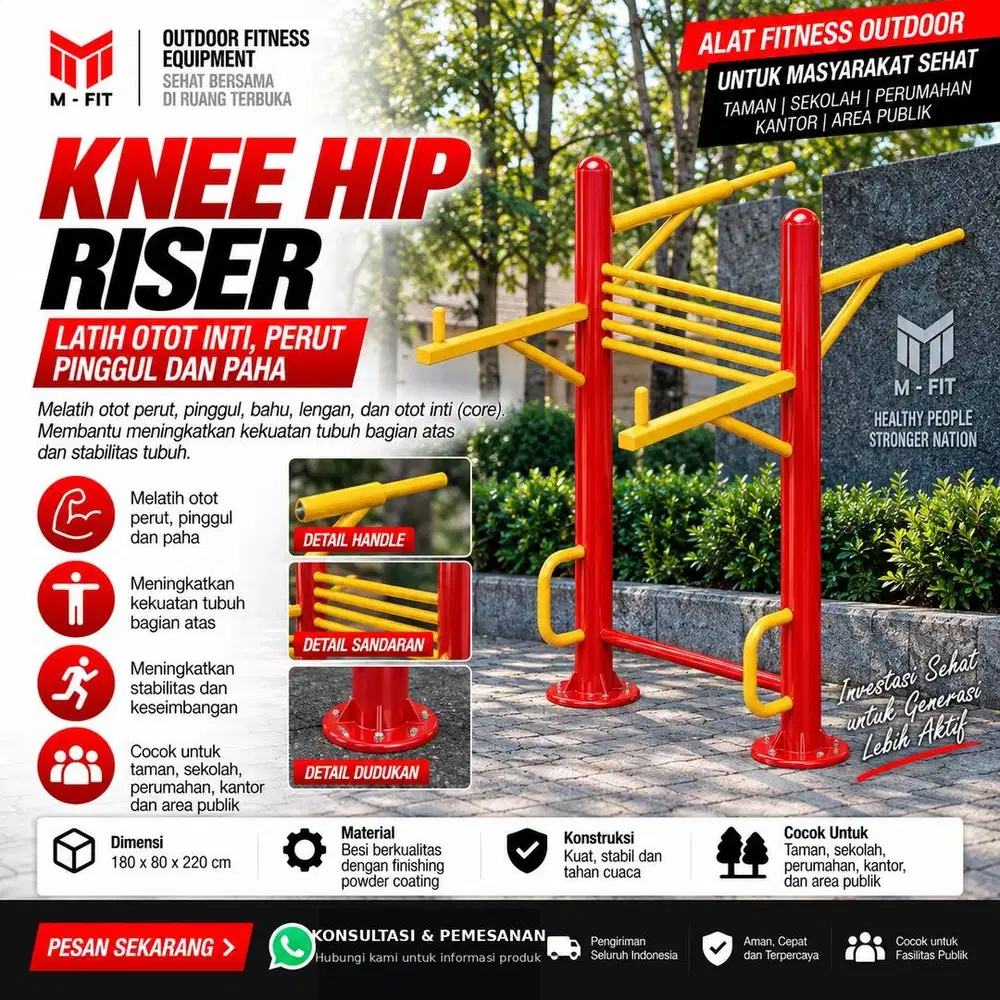 JUAL KNEE HIP RISER – ALAT FITNESS OUTDOOR TAMAN
